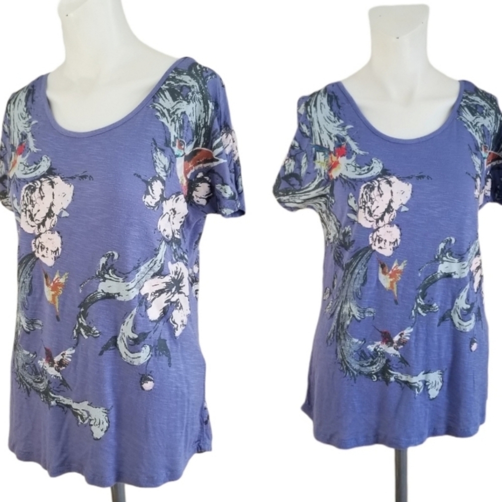NWT Max Jeans Women's Floral Birds Print
T-Shirt,